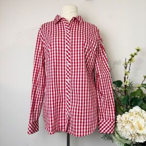 1901 Red Gingham Stretch Button-Up Shirt | Medium